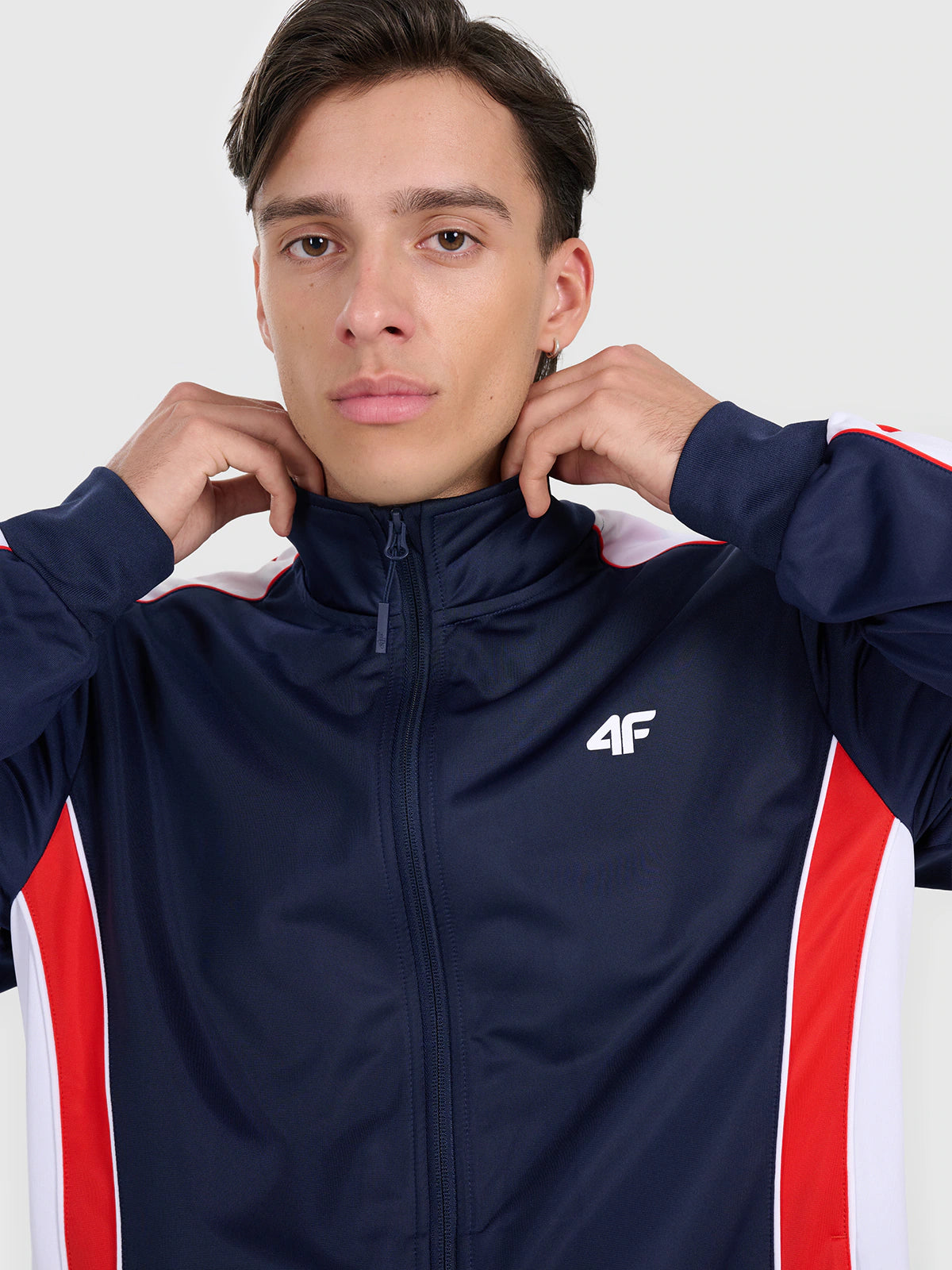 Bluza dresowa rozpinana bez kaptura męska
