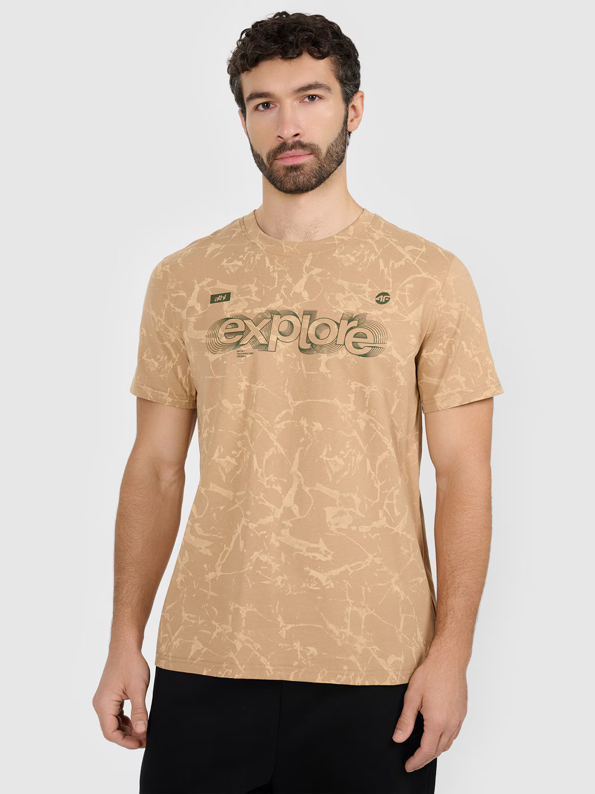 T-shirt regular z nadrukiem męski