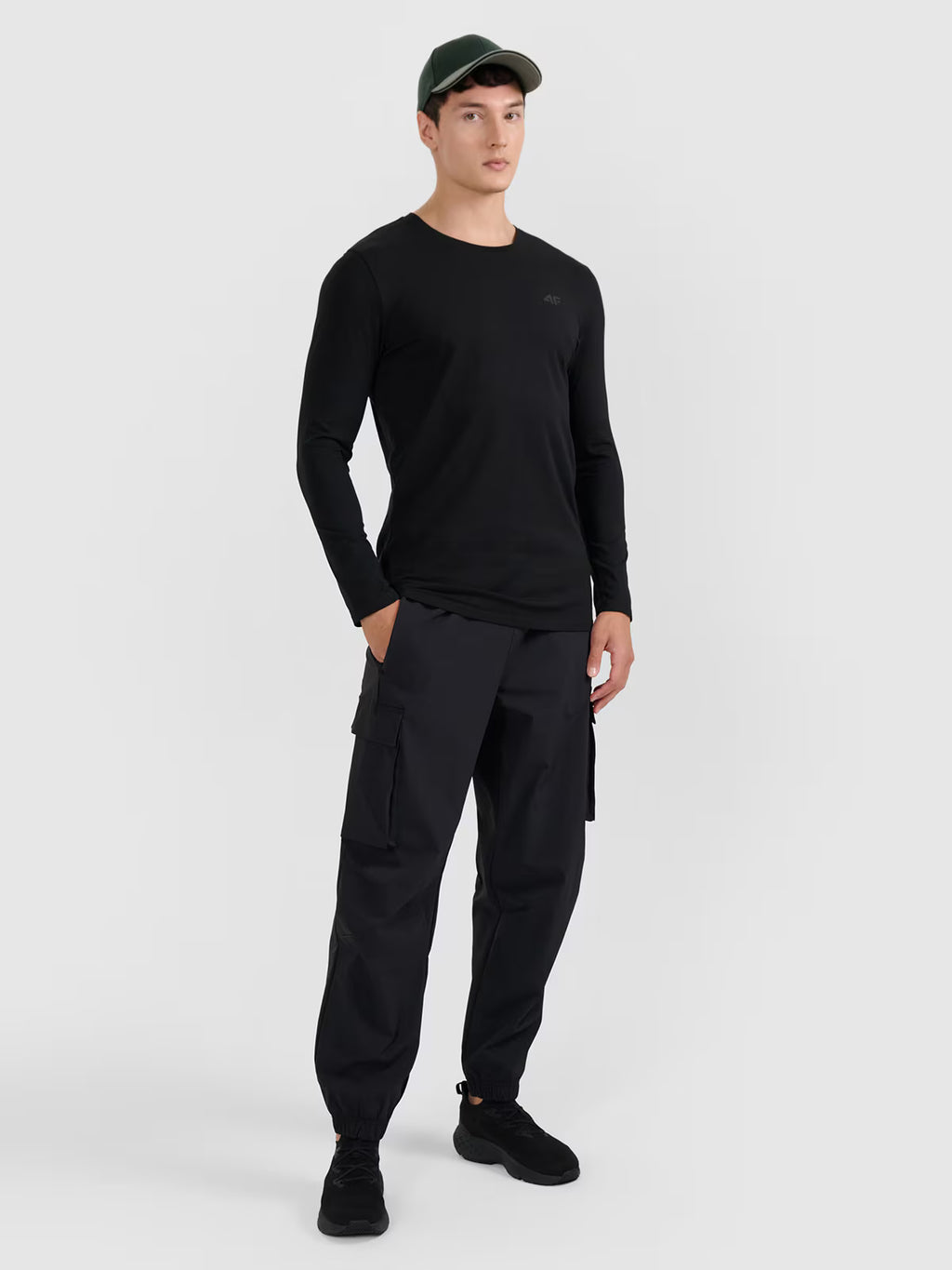 Longsleeve slim gładki męski