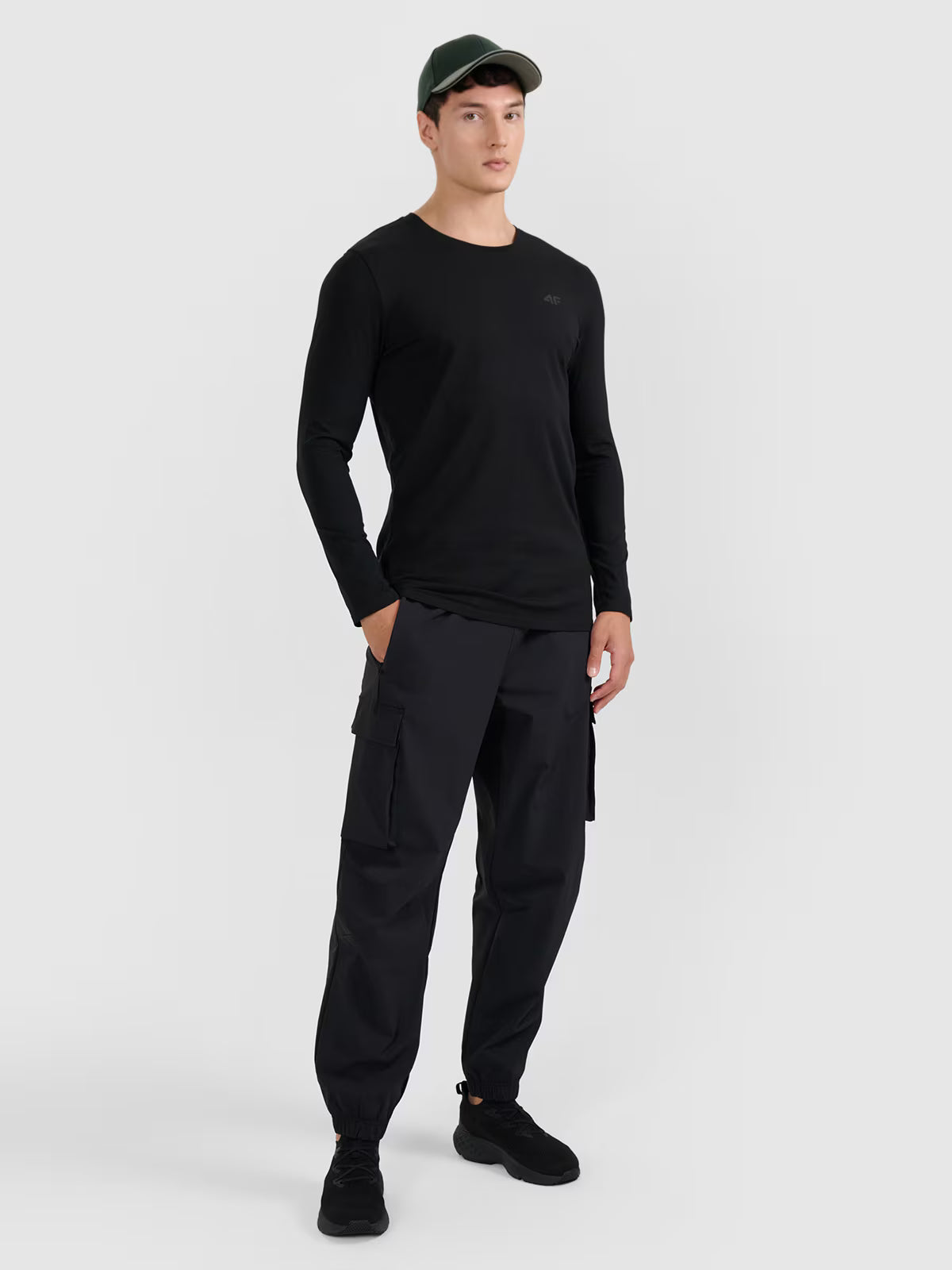 Longsleeve slim gładki męski