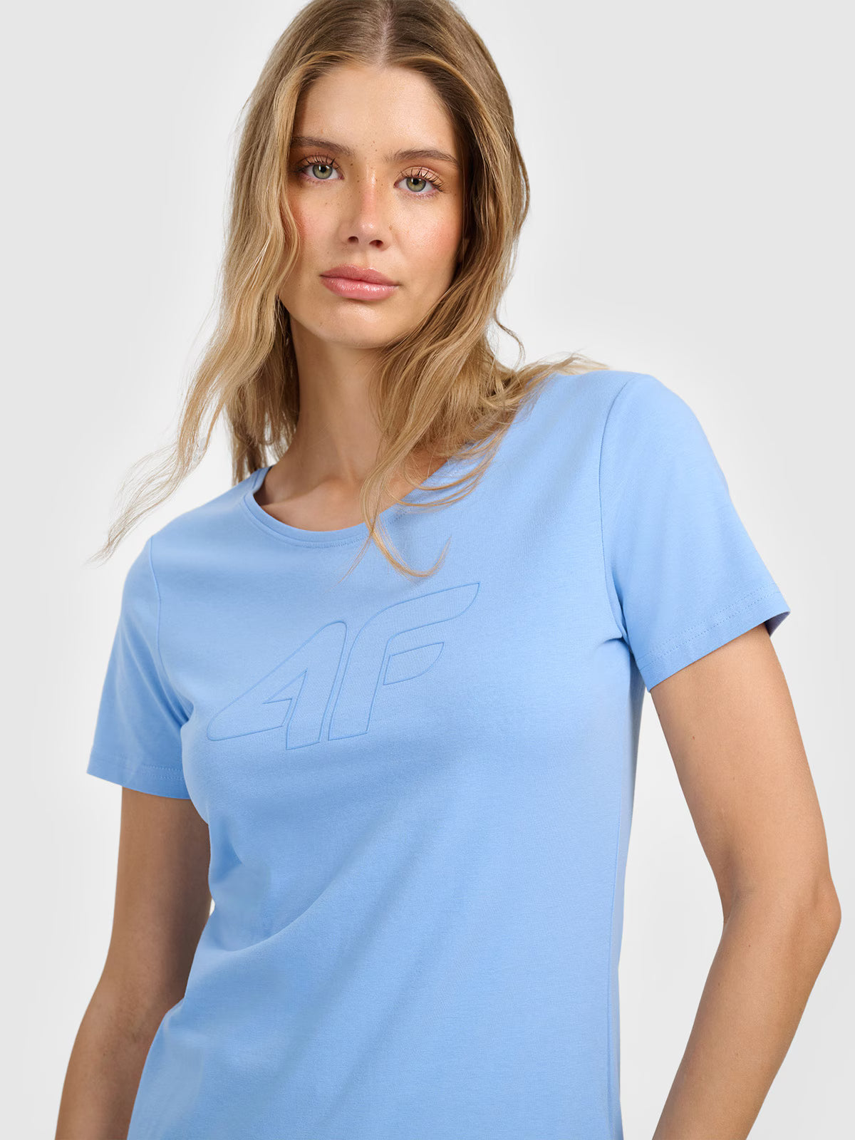 T-shirt slim z nadrukiem damski