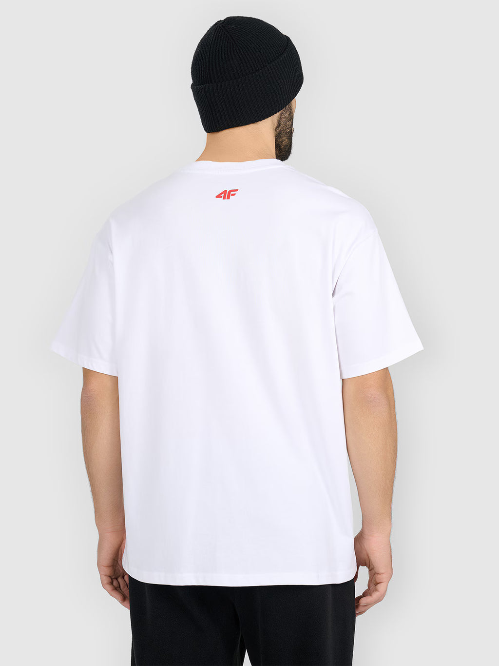 T-shirt loose z nadrukiem męski