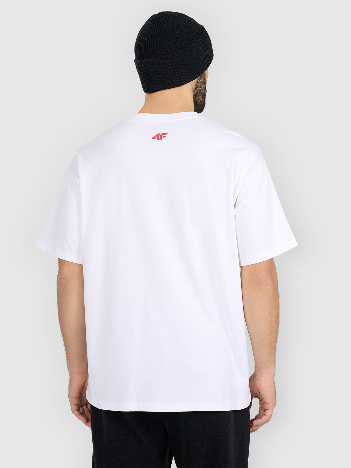 T-shirt loose z nadrukiem męski