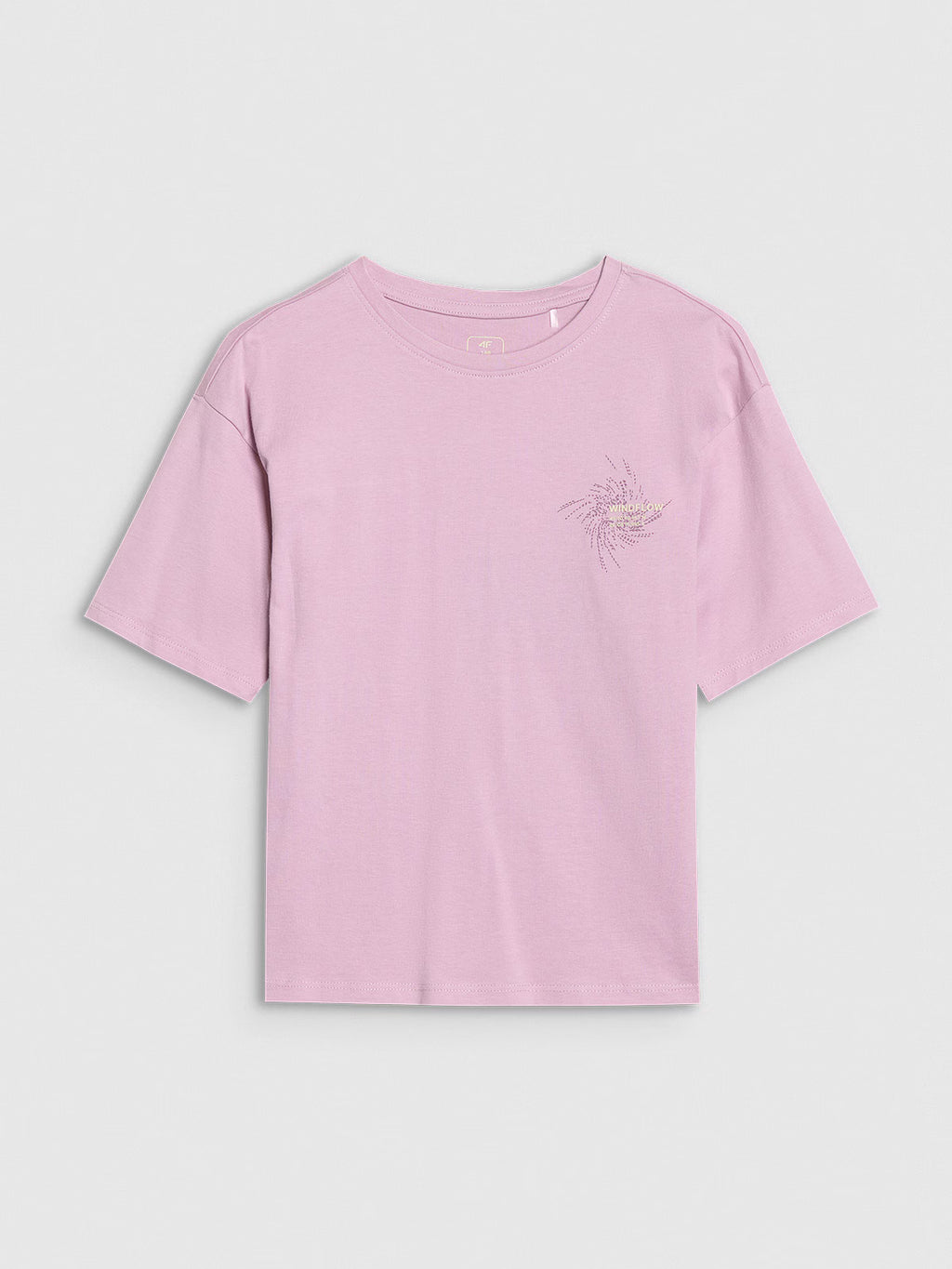 T-shirt oversize z nadrukiem dziewczęcy