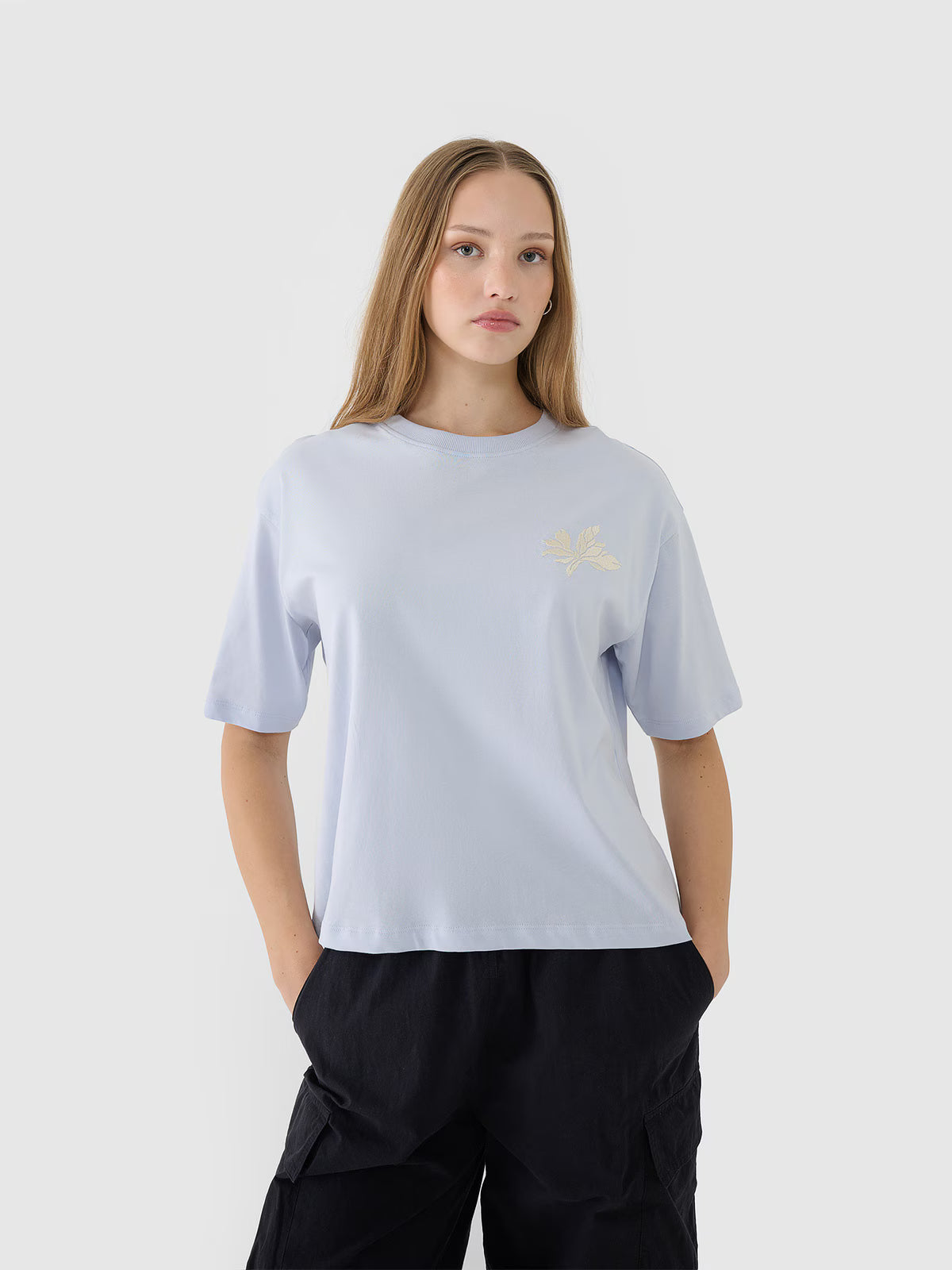 T-shirt oversize z nadrukiem damski