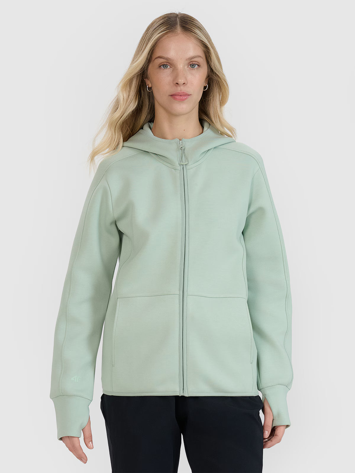 Bluza dresowa rozpinana z kapturem damska