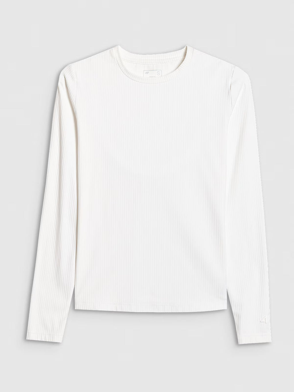 Longsleeve slim z prążkowanej dzianiny damski