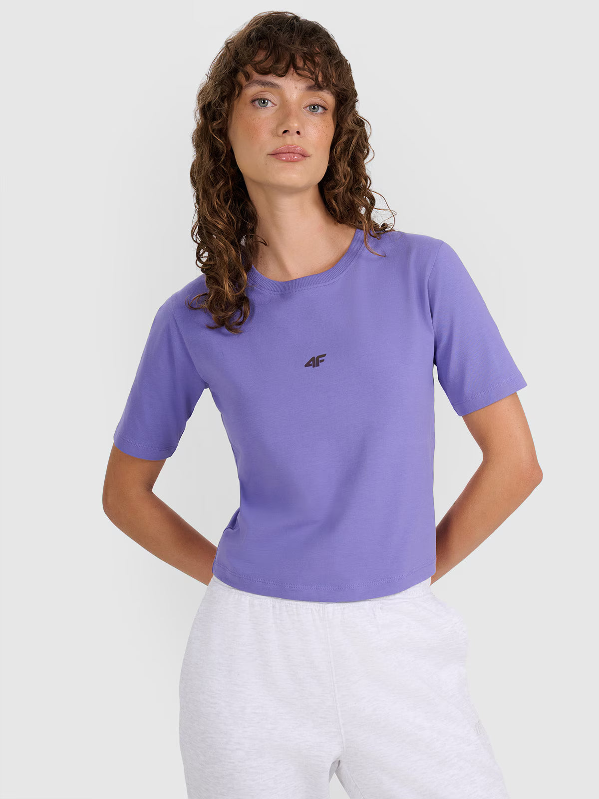 Crop-top slim gładki damski