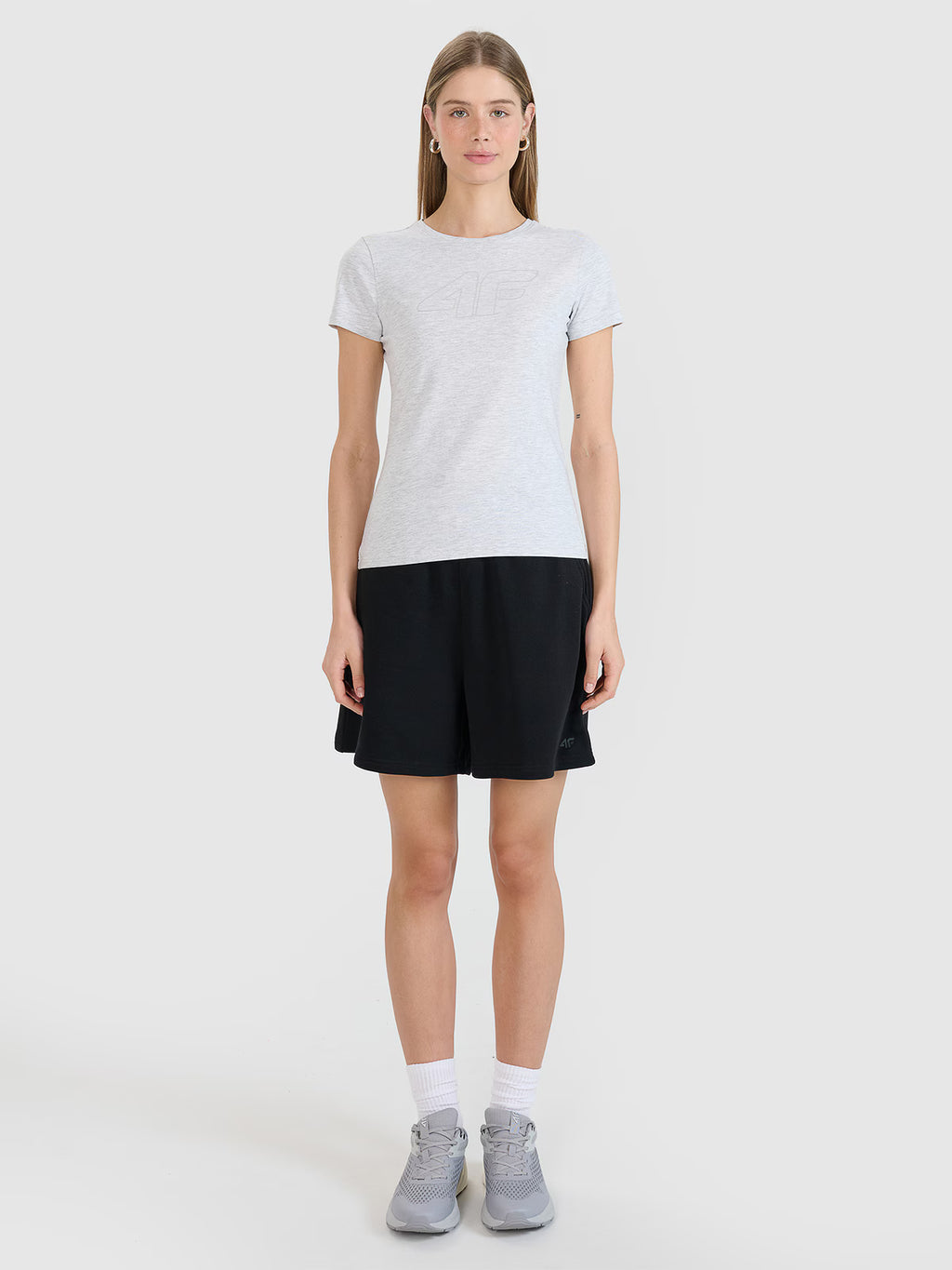 T-shirt slim z nadrukiem damski