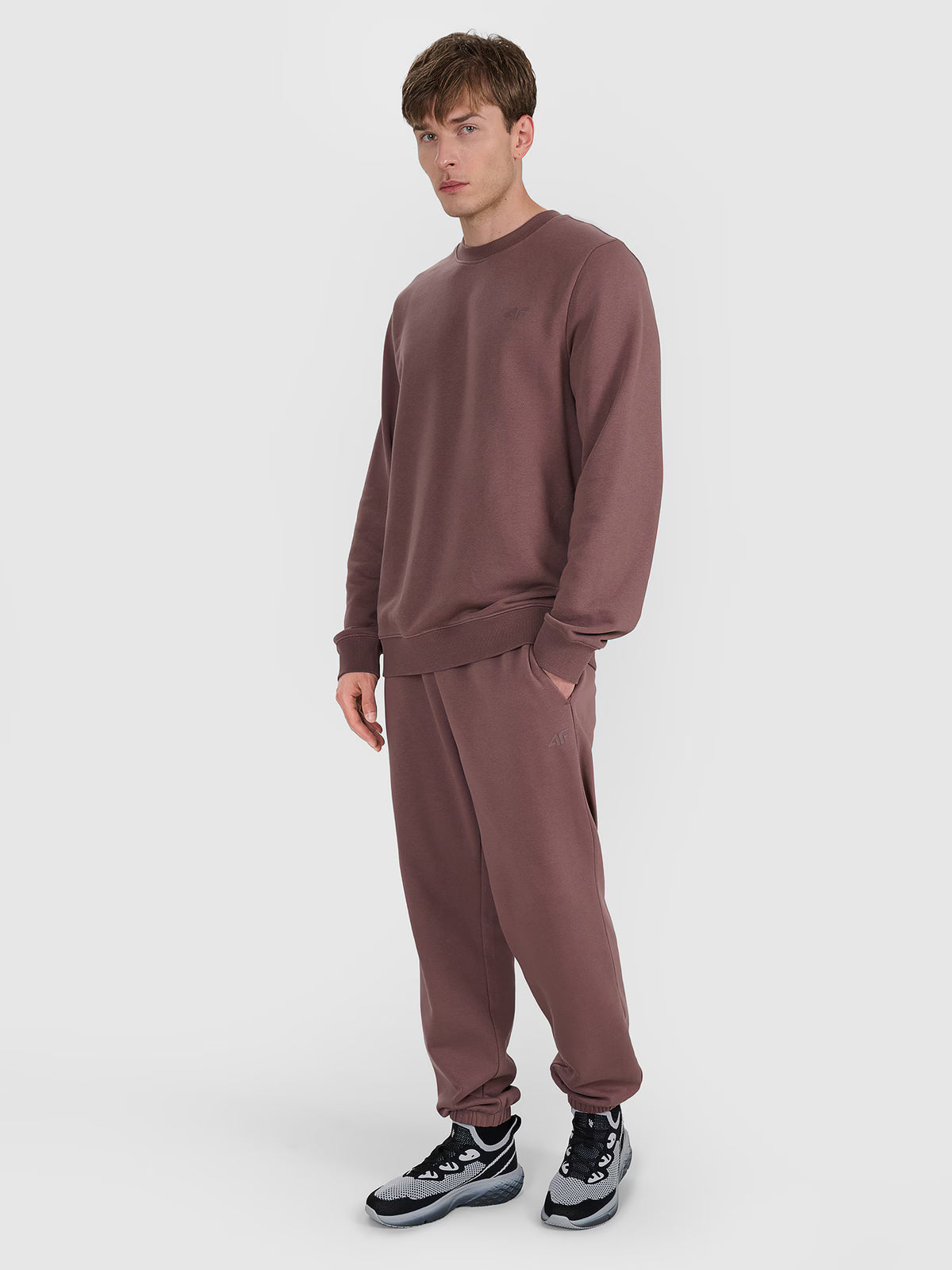 Bluza dresowa nierozpinana bez kaptura męska
