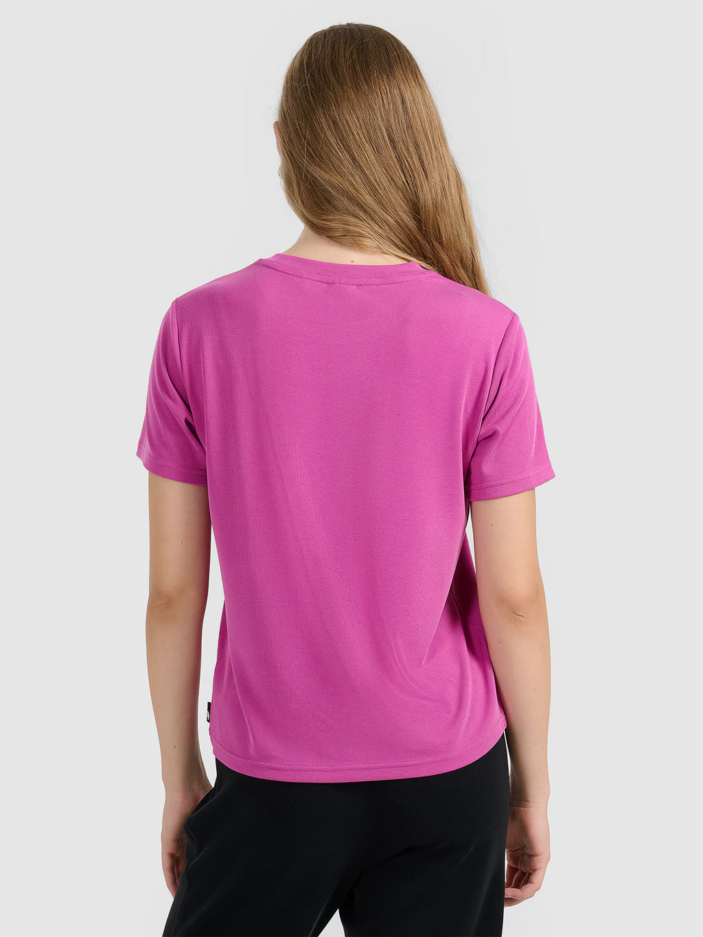 T-shirt z prążkowanej dzianiny z modalem damski