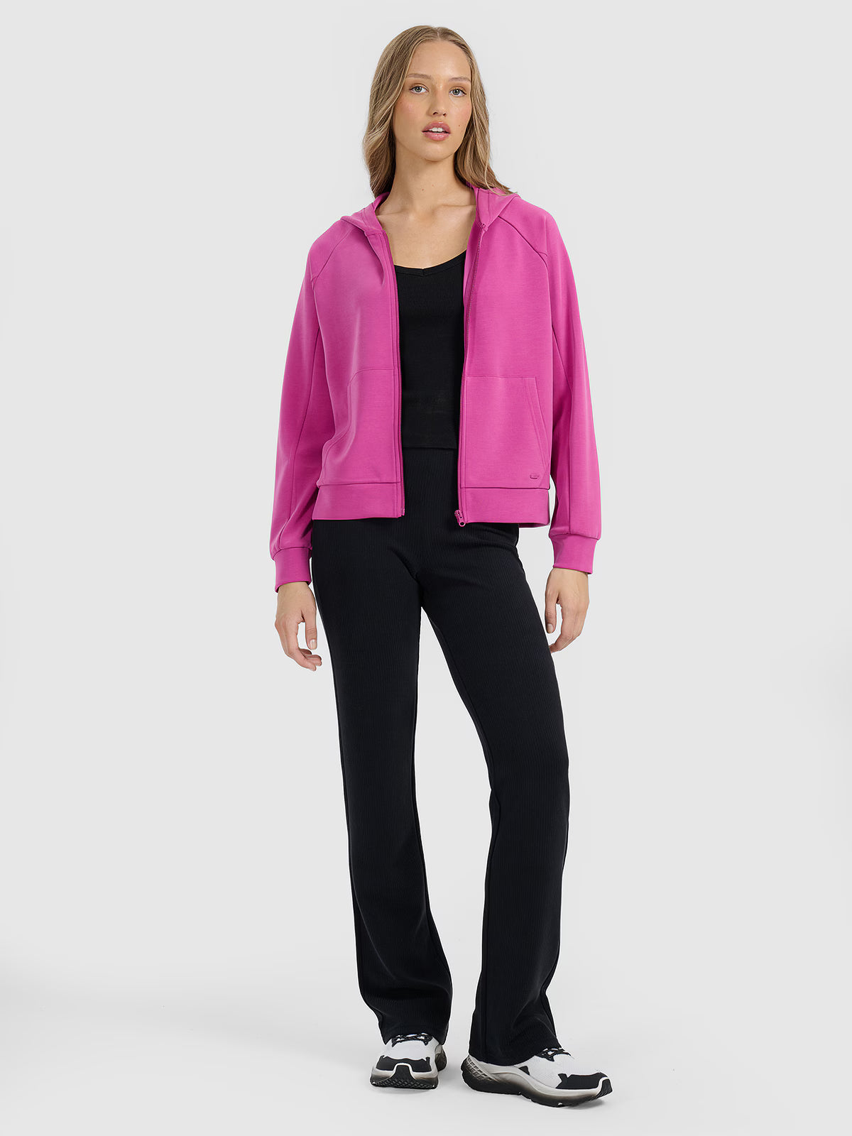 Bluza dresowa rozpinana z modalem damska