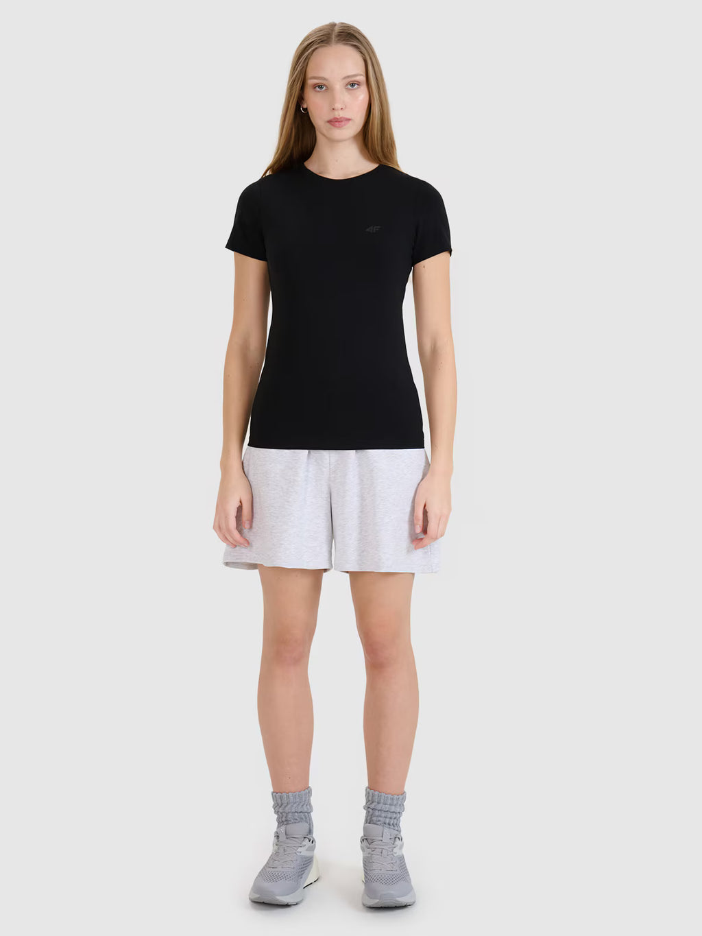 T-shirt slim gładki damski (2-pack)