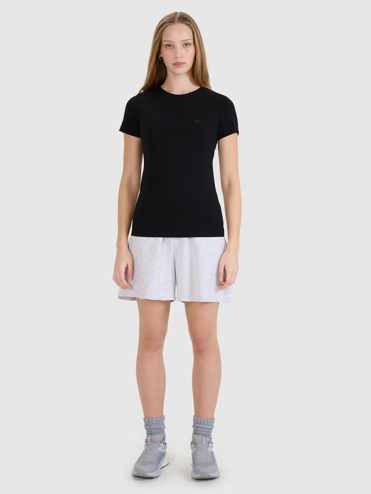 T-shirt slim gładki damski (2-pack)
