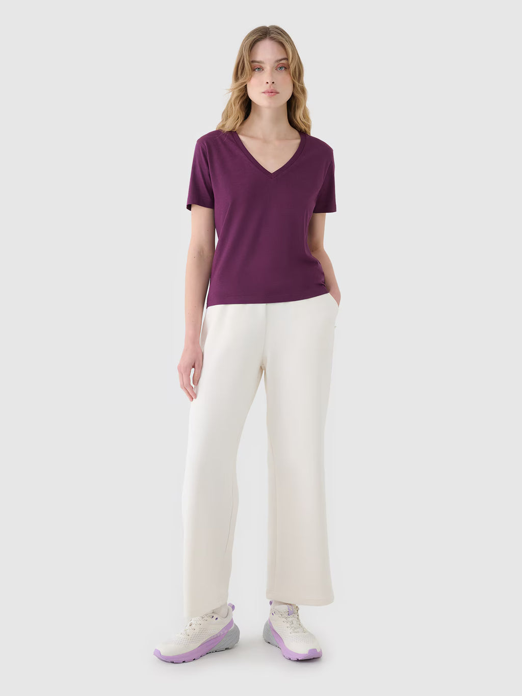 T-shirt oversize z modalem damski