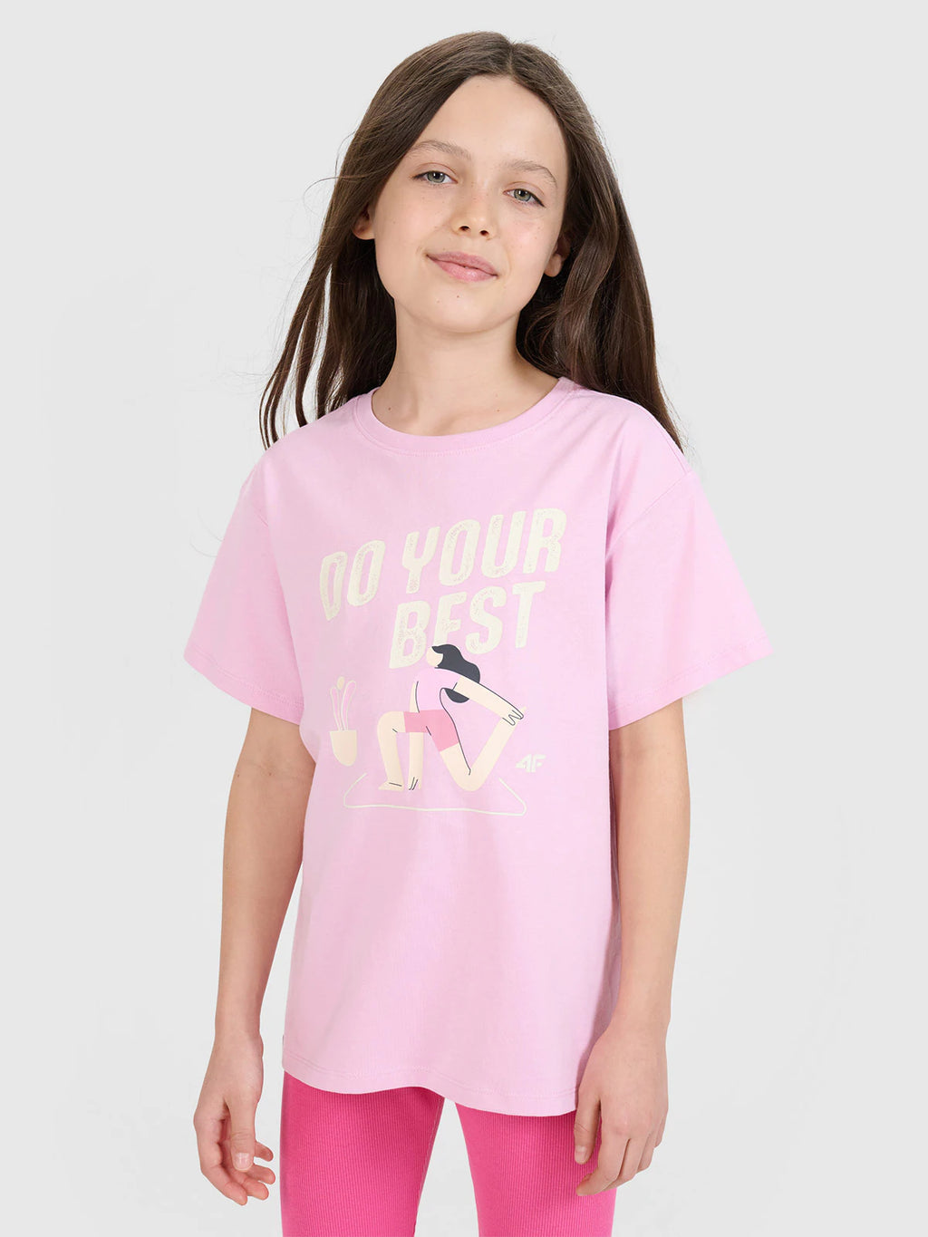 T-shirt regular z nadrukiem dziewczęcy