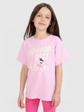 T-shirt regular z nadrukiem dziewczęcy