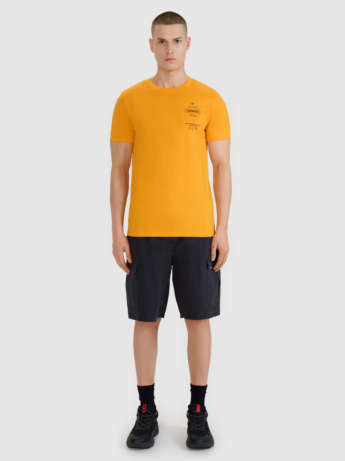 T-shirt regular z nadrukiem męski
