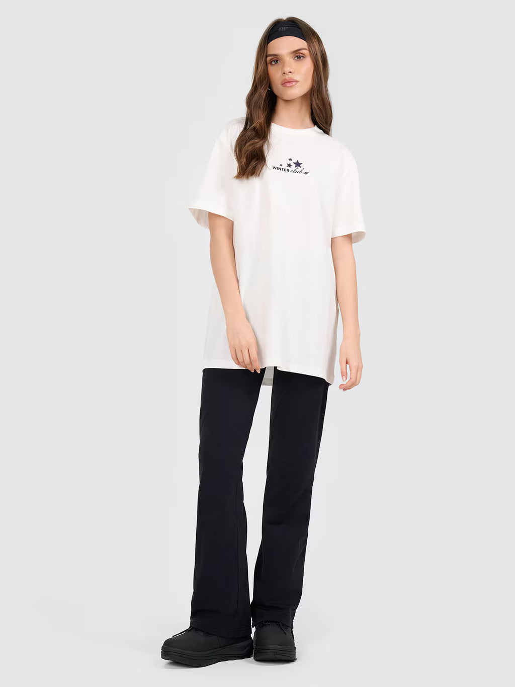 T-shirt oversize z nadrukiem damski