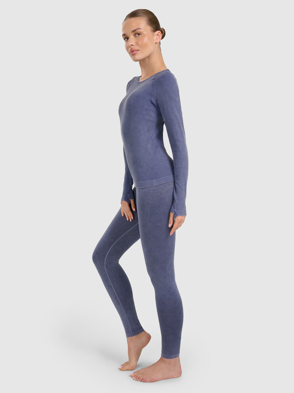 Longsleeve slim do jogi i pilatesu szybkoschnący damski