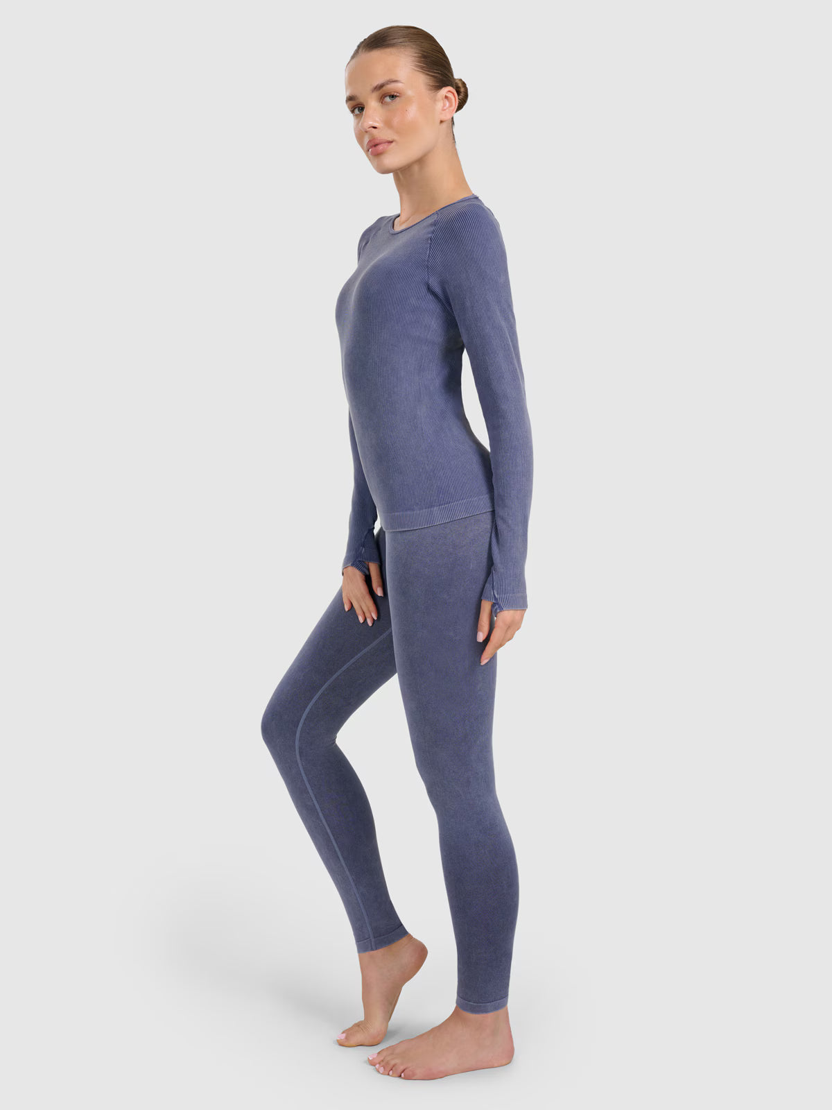 Longsleeve slim do jogi i pilatesu szybkoschnący damski