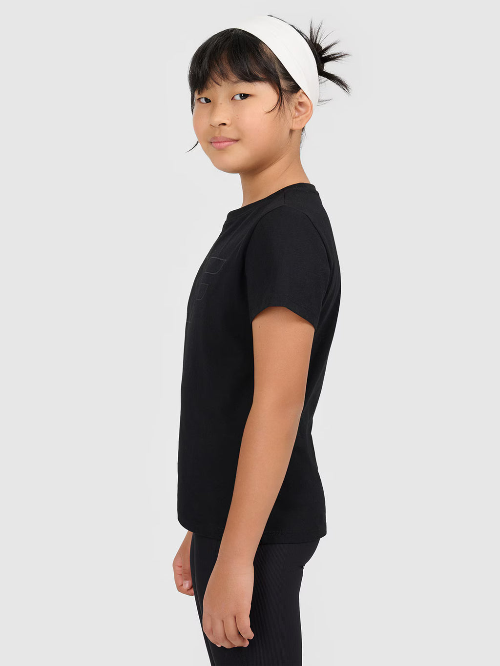 T-shirt oversize z nadrukiem dziewczęcy