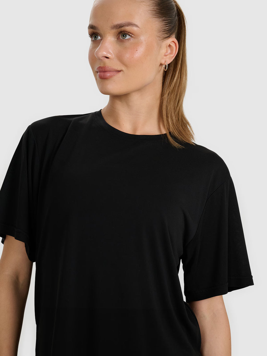 T-shirt oversize z modalem damski