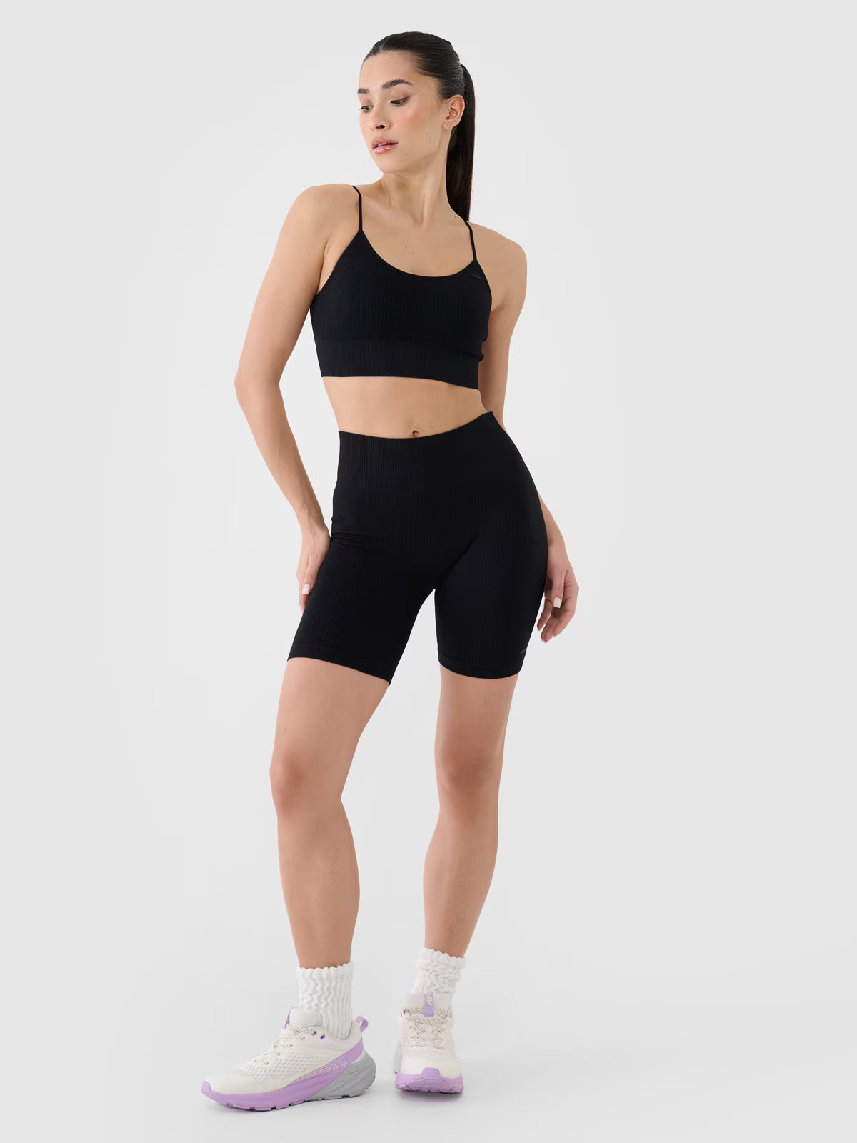 Legginsy kolarki bezszwowe treningowe damskie
