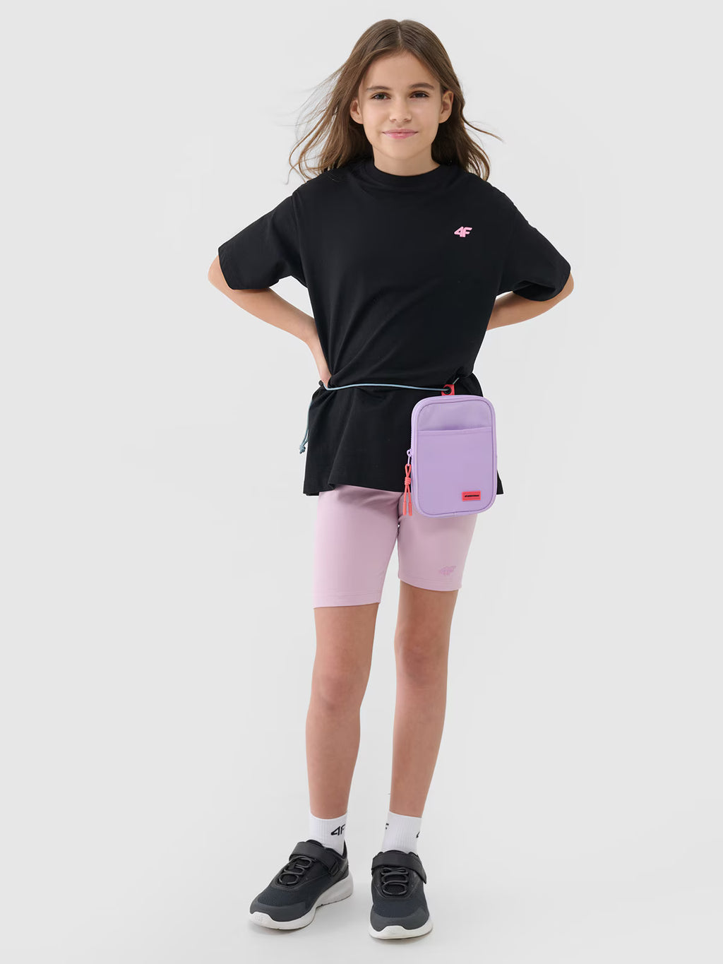 T-shirt oversize gładki dziewczęcy