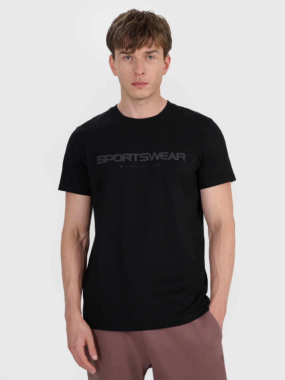 T-shirt regular z nadrukiem męski