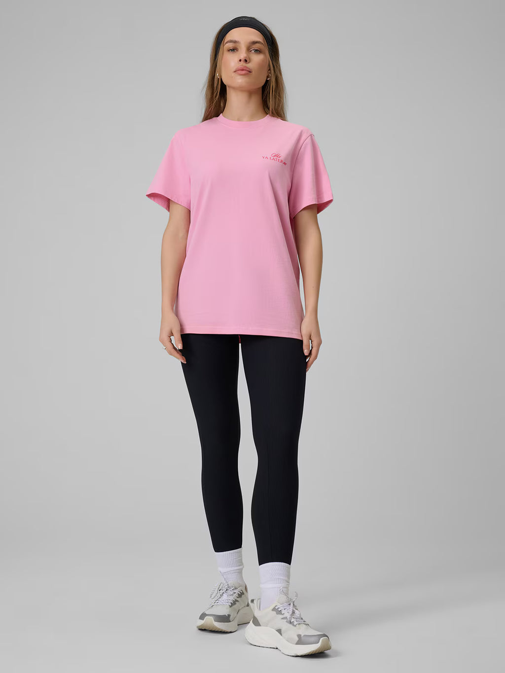 T-shirt loose z nadrukiem damski