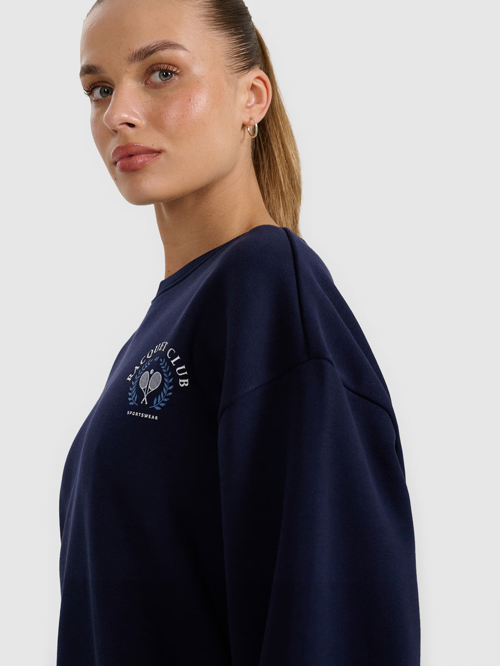 Bluza dresowa nierozpinana bez kaptura damska