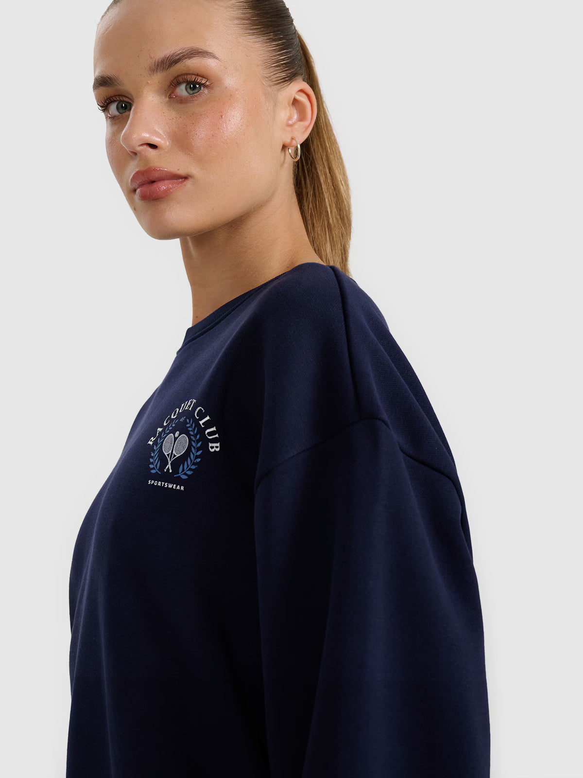 Bluza dresowa nierozpinana bez kaptura damska