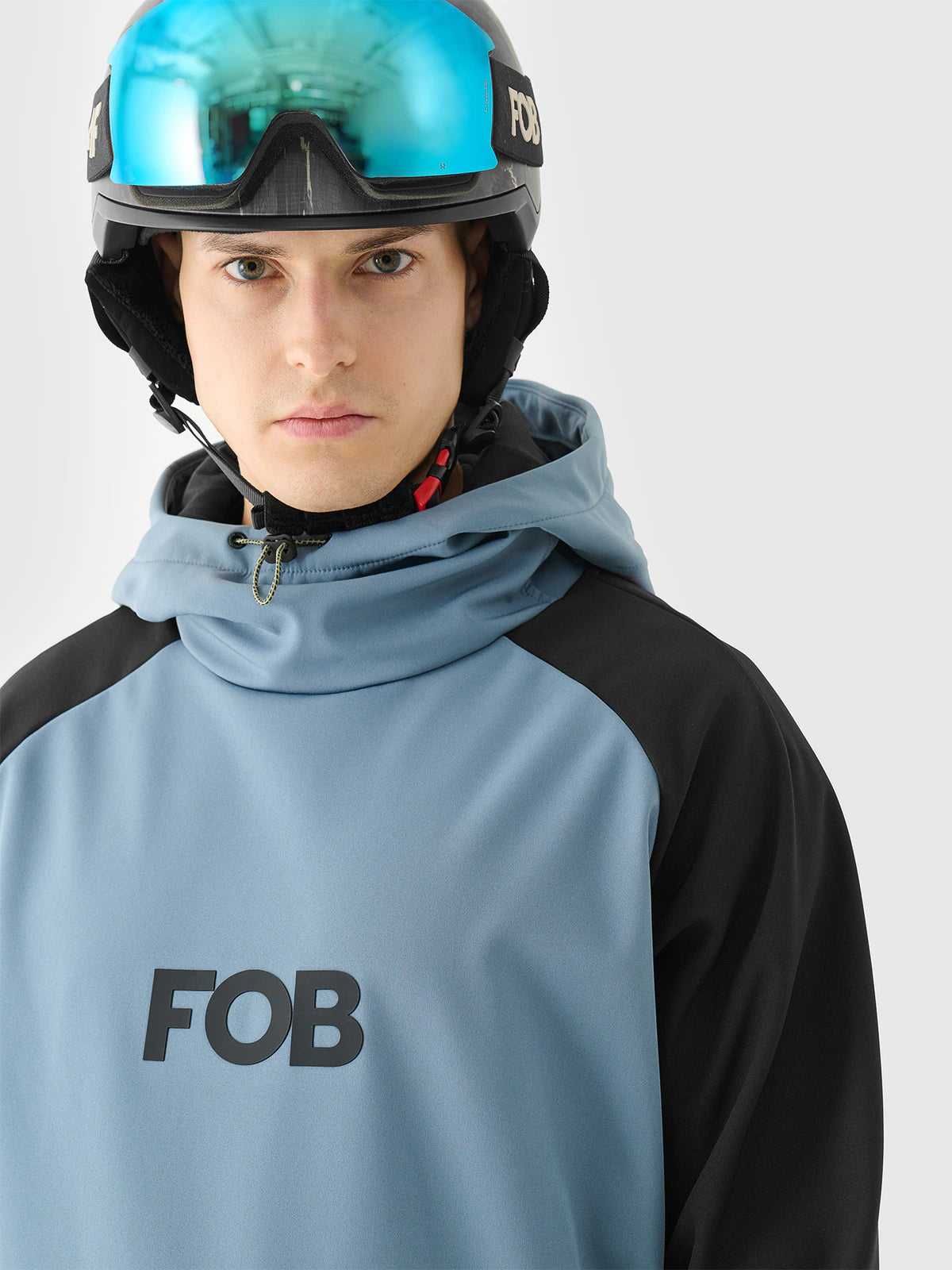 Długa bluza snowboardowa z softshellu membrana 5000 męska