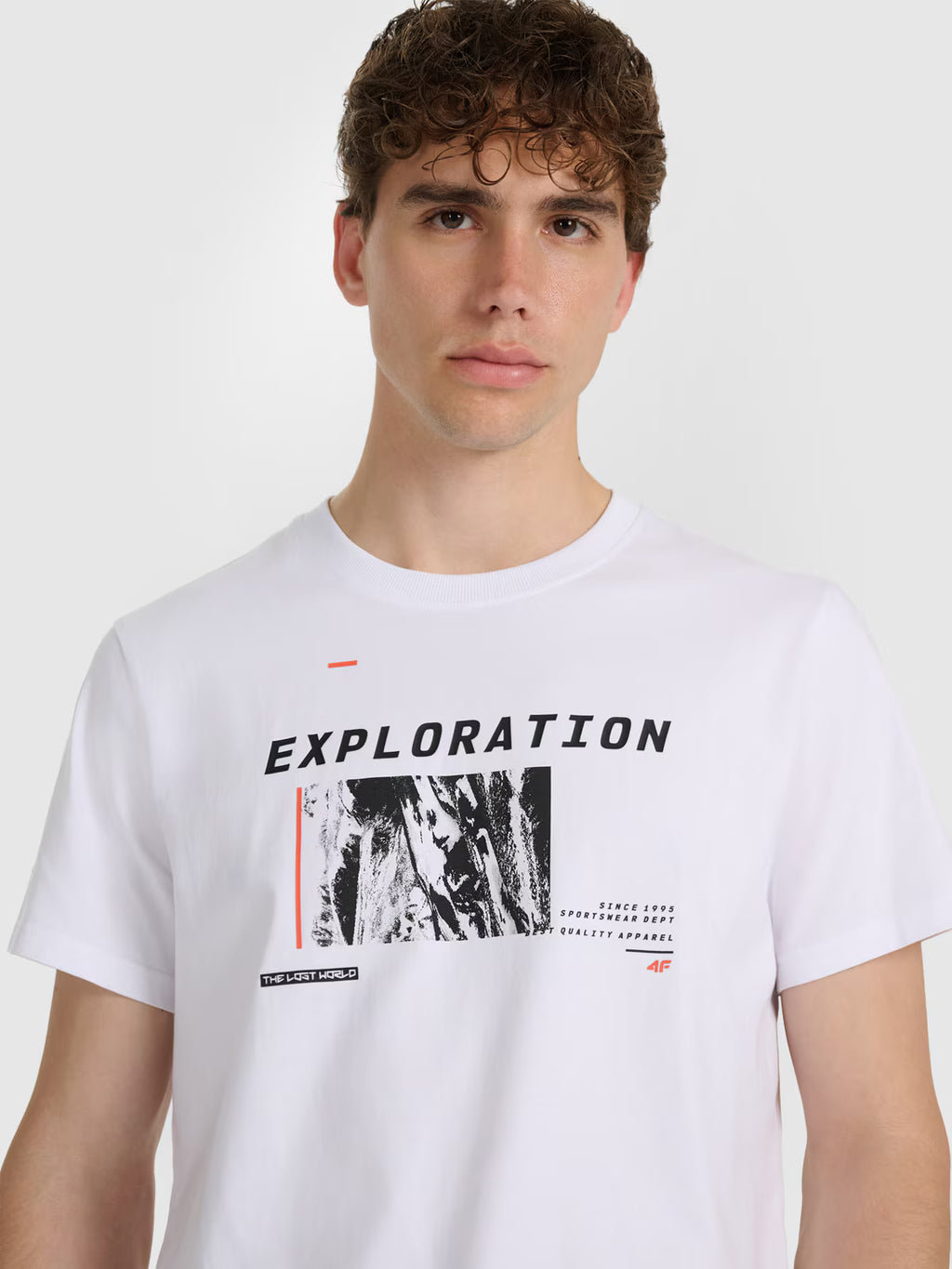 T-shirt regular z nadrukiem męski