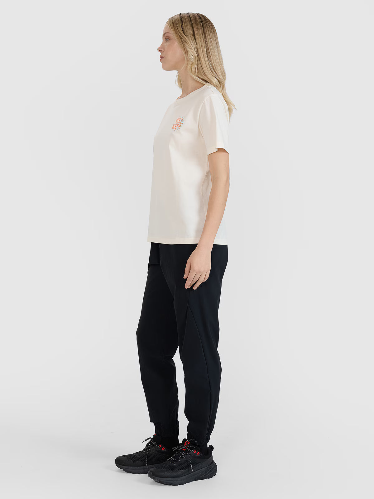 T-shirt oversize z nadrukiem damski