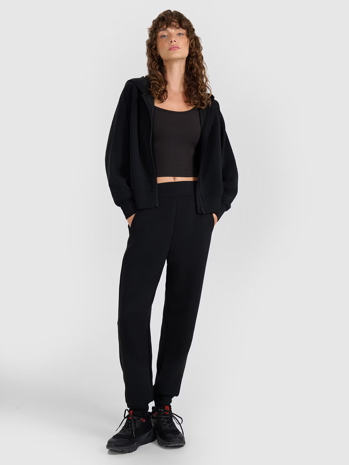 Bluza dresowa rozpinana z modalem damska