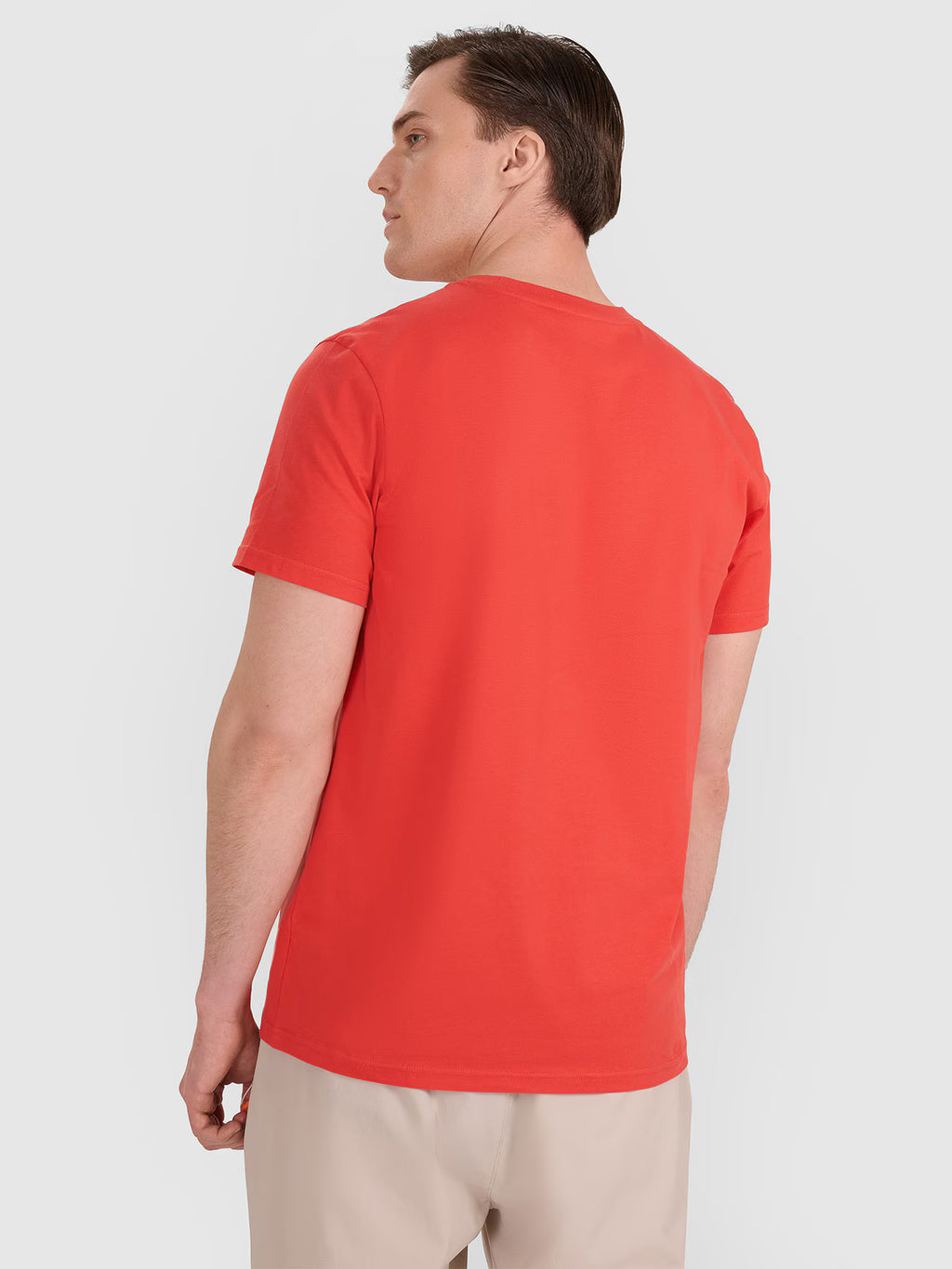 T-shirt regular gładki męski