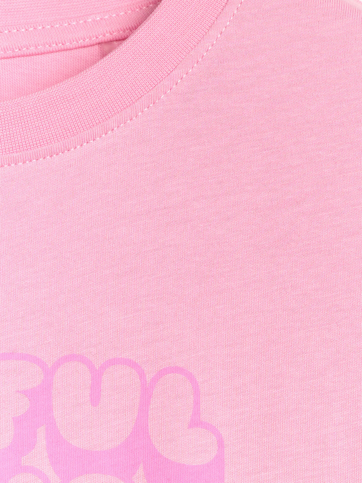 T-shirt oversize z nadrukiem dziewczęcy