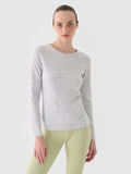Longsleeve slim gładki damski
