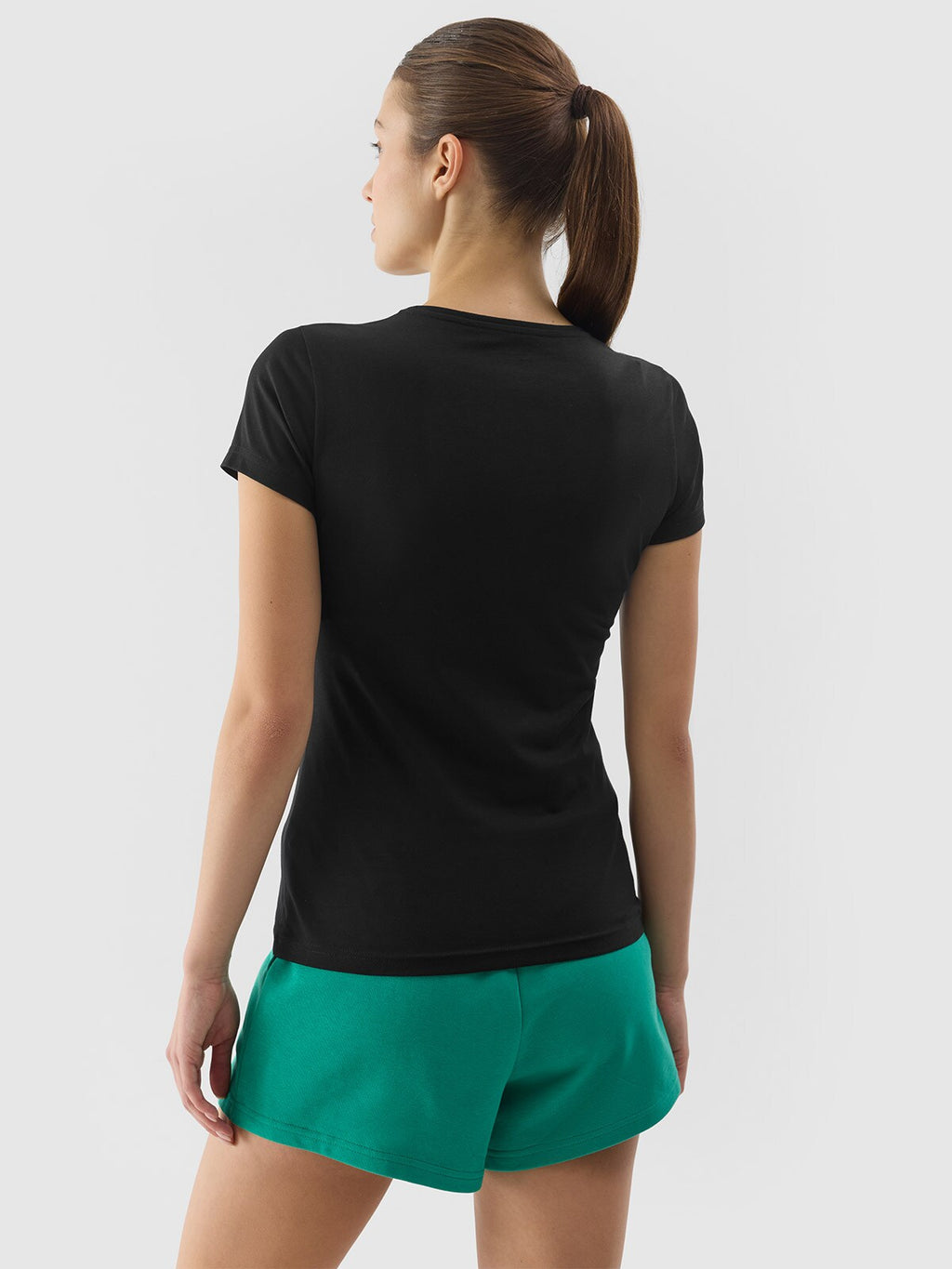 T-shirt slim z nadrukiem damski