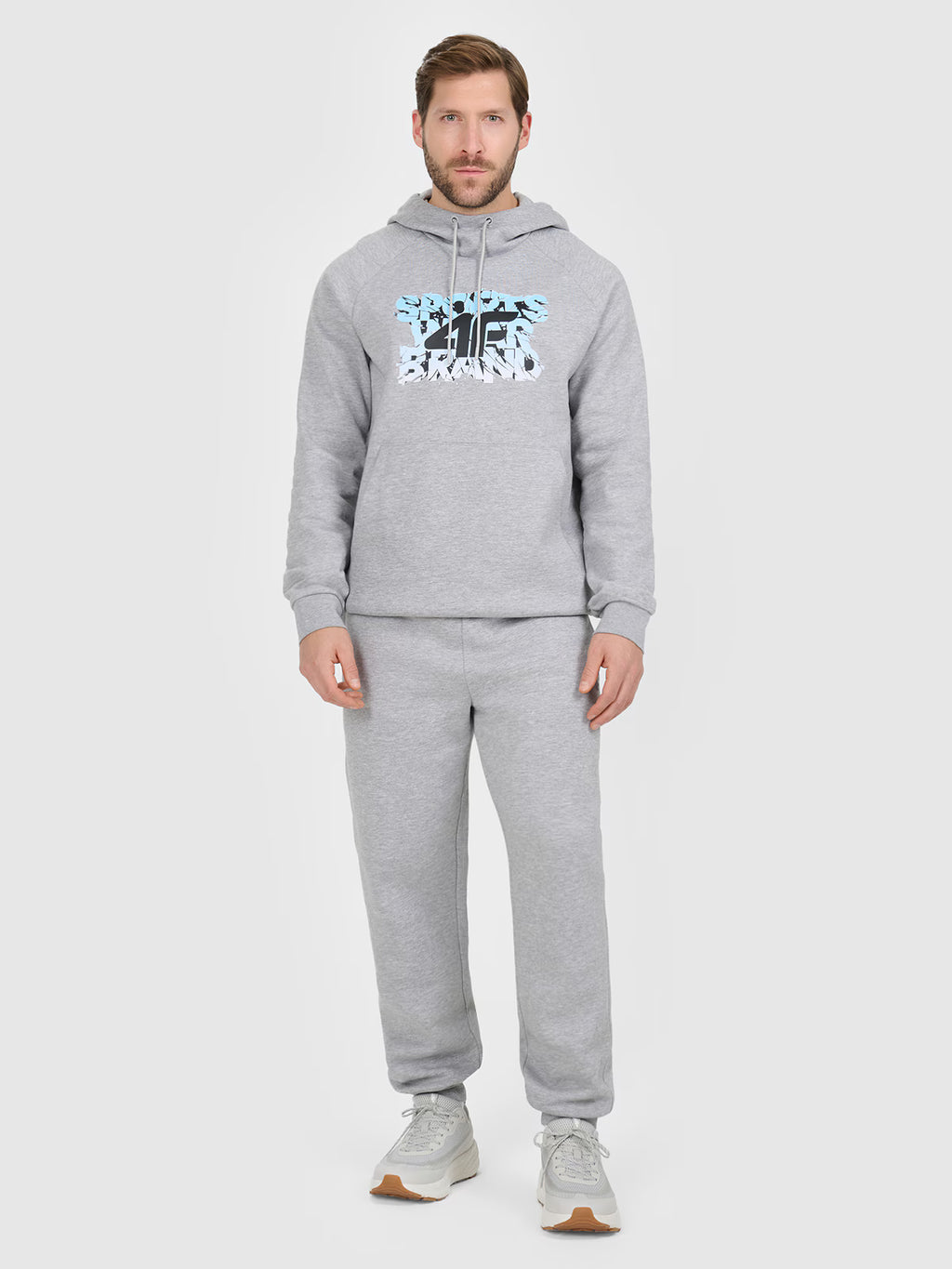 Bluza dresowa nierozpinana z kapturem męska