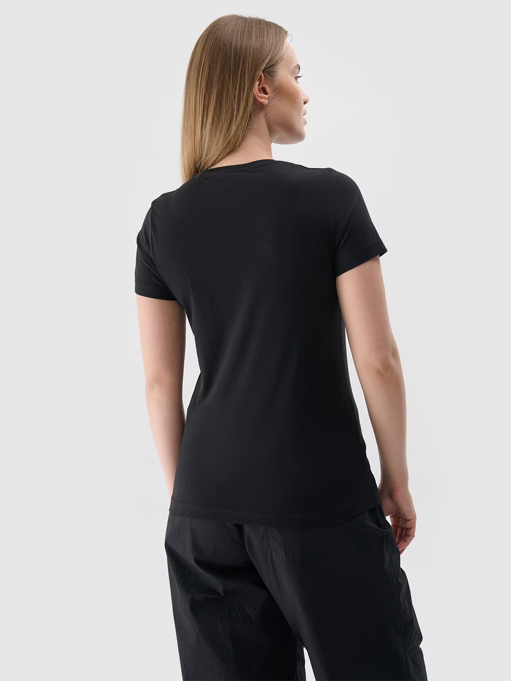 T-shirt slim z nadrukiem damski
