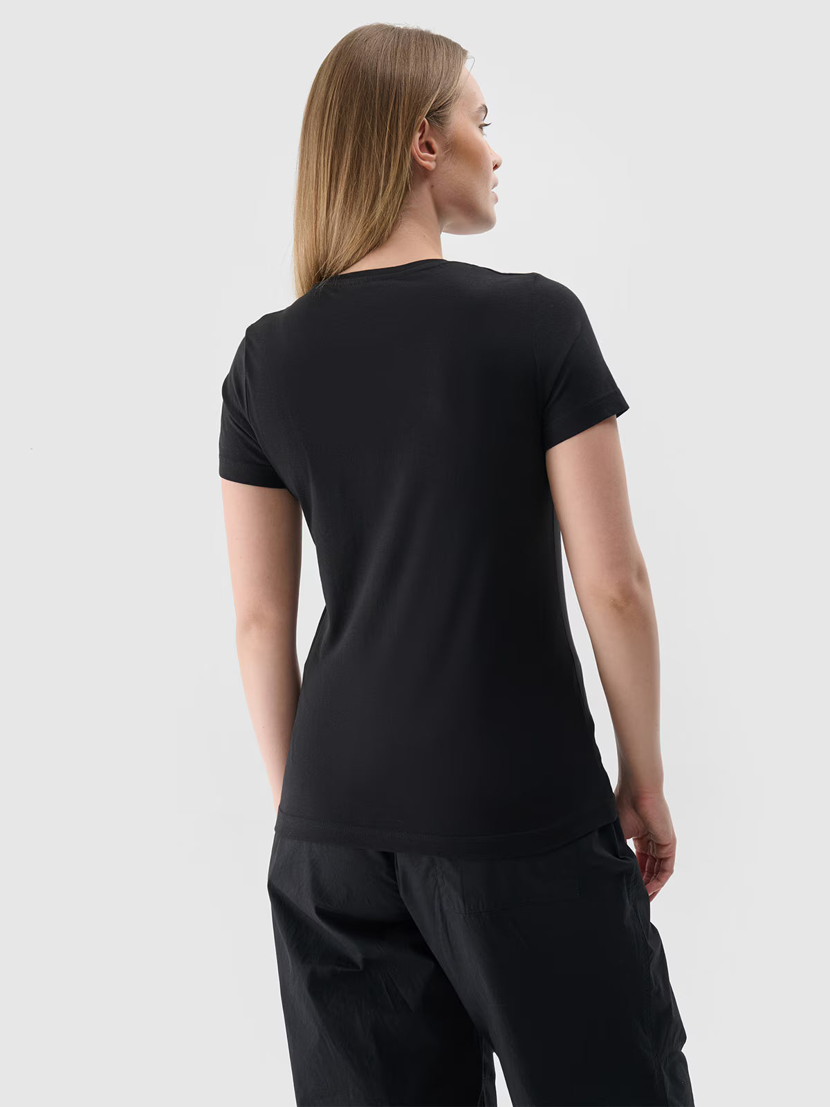 T-shirt slim z nadrukiem damski