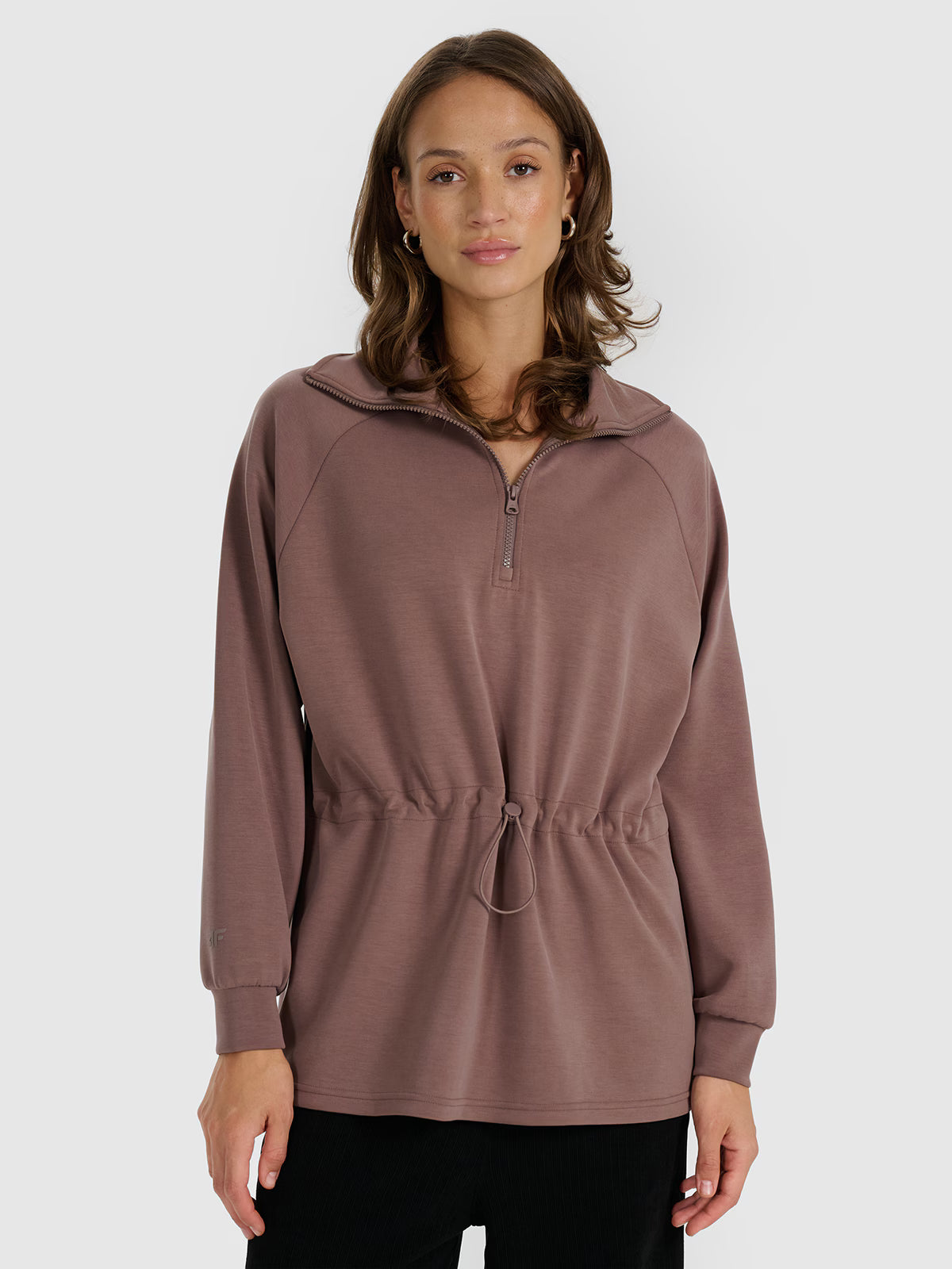 Bluza dresowa nierozpinana z modalem damska