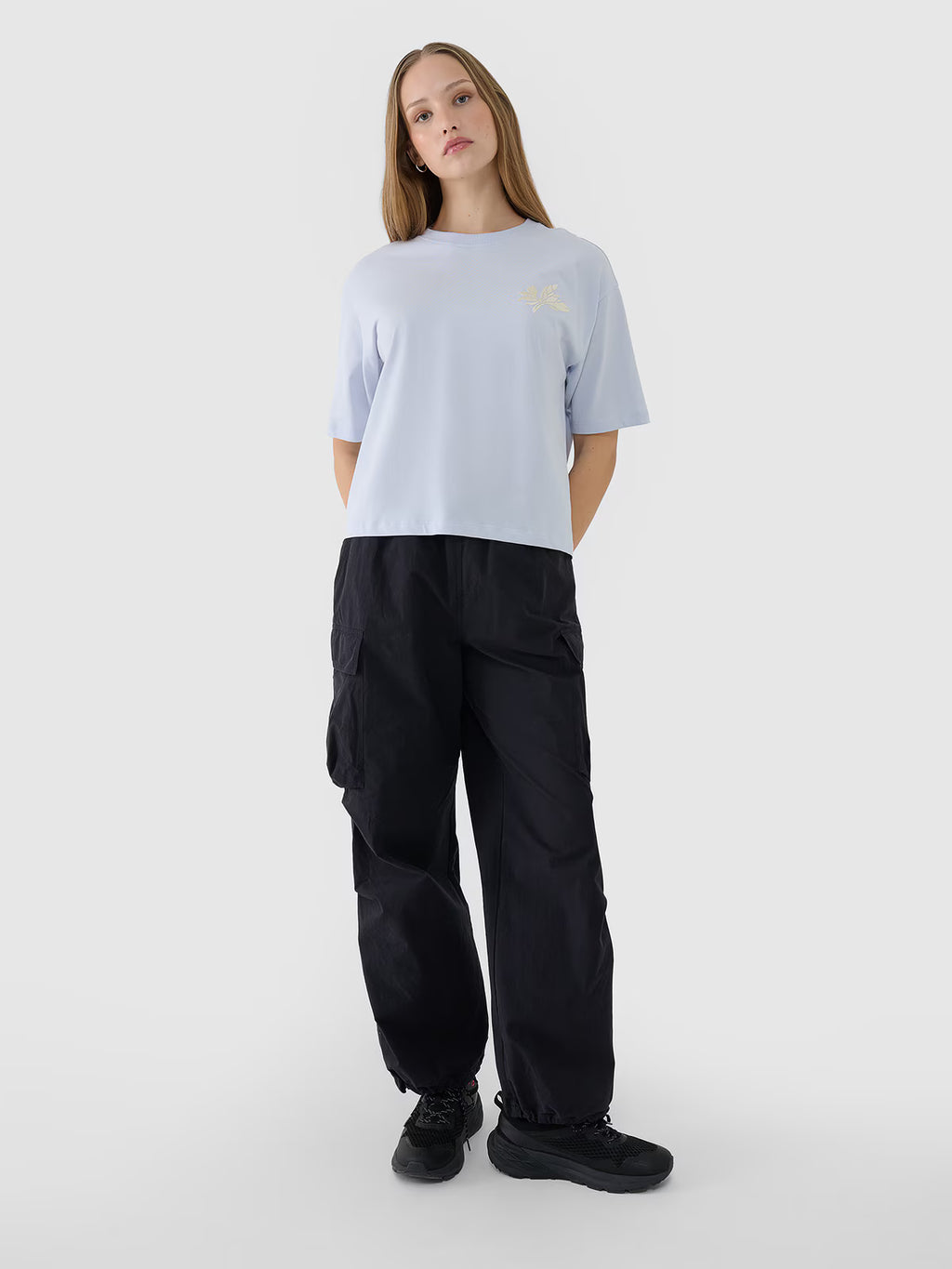 T-shirt oversize z nadrukiem damski