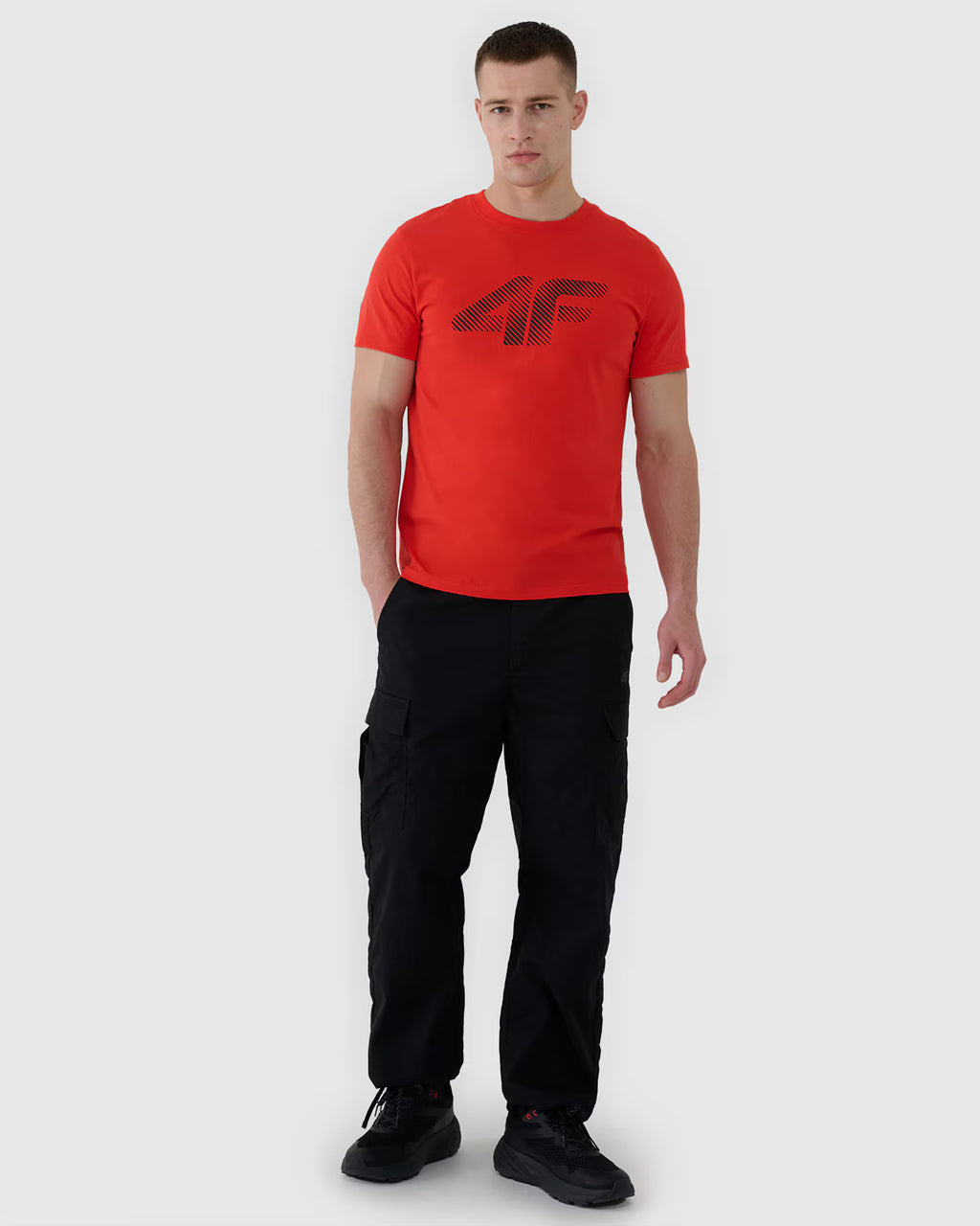 T-shirt regular z nadrukiem męski