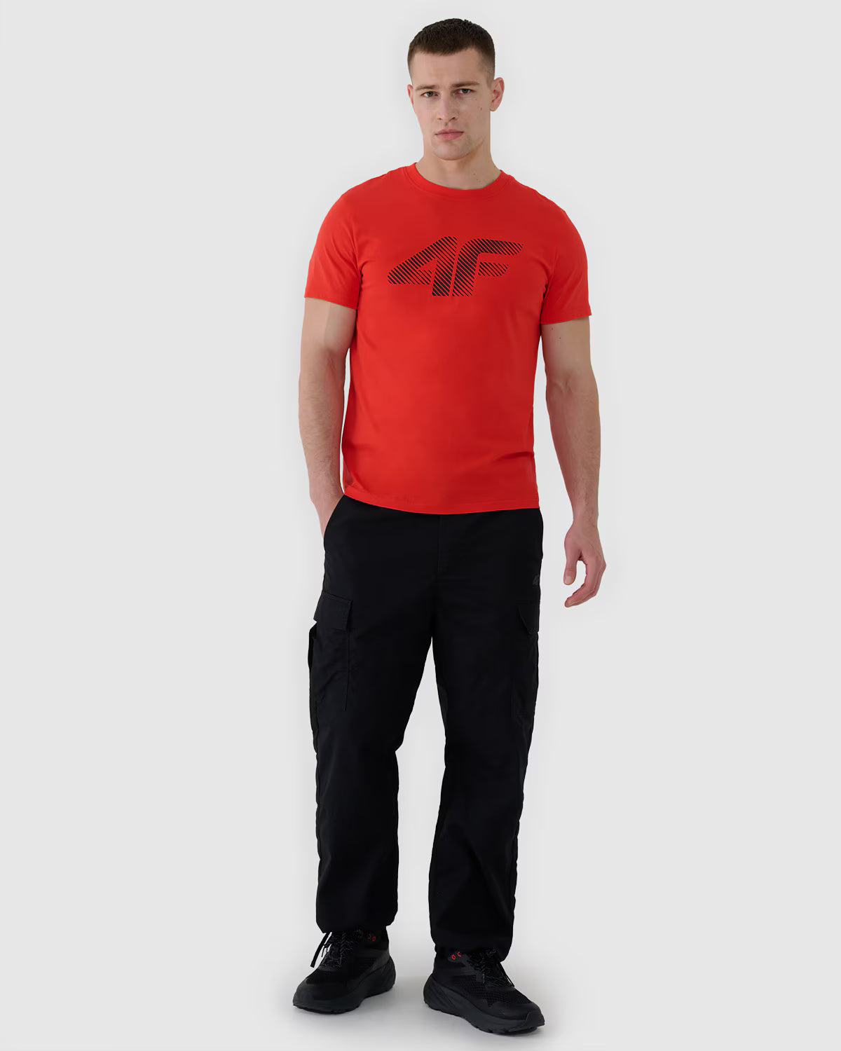 T-shirt regular z nadrukiem męski