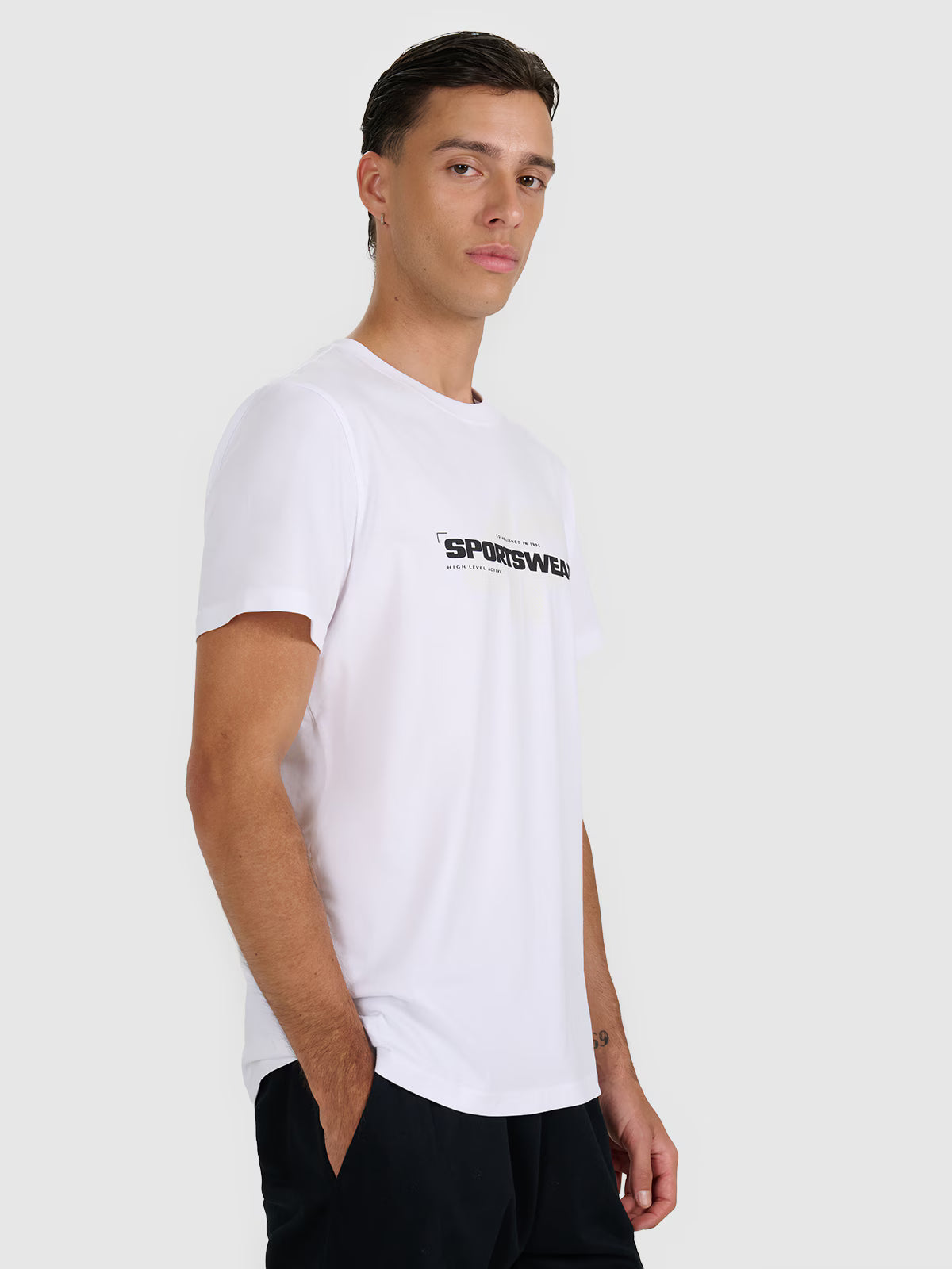 T-shirt regular z nadrukiem męski