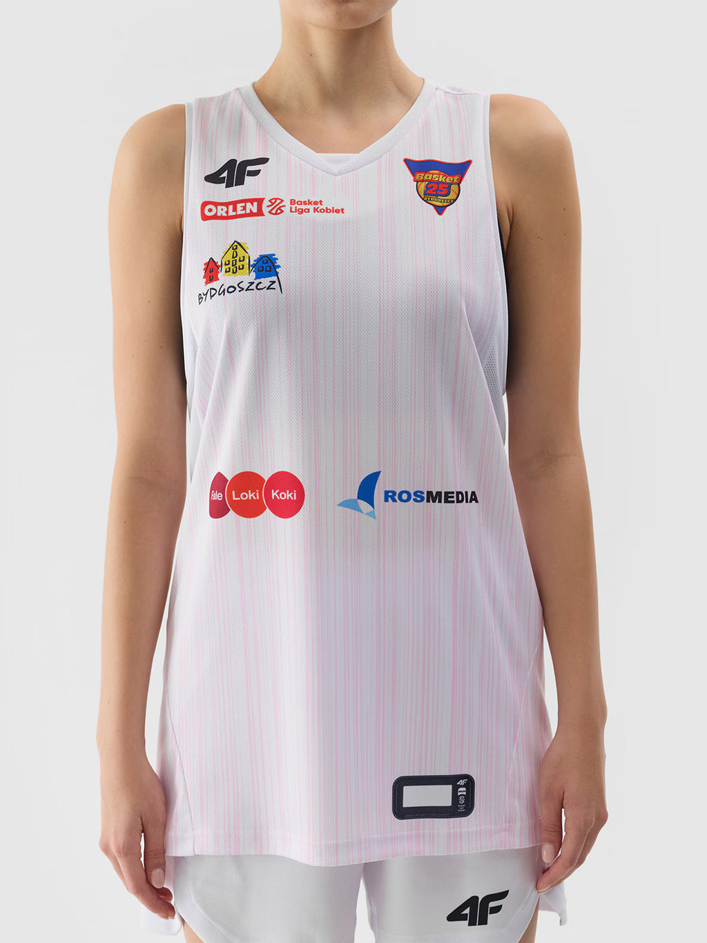 Koszulka replika domowa z sezonu 2023/24 damska 4F x KS Basket 25 Bydgoszcz